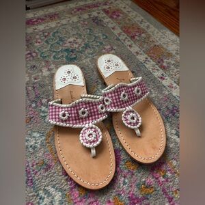Pink & White Gingham Jack Rogers